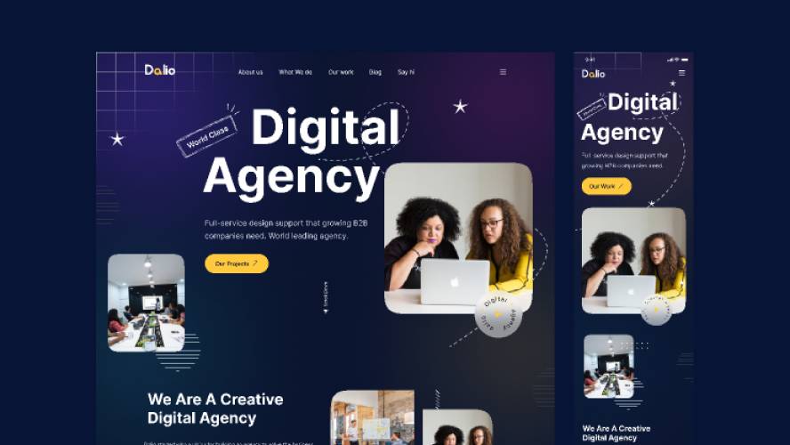 Dalio Creative Digital Agency Figma Website Template