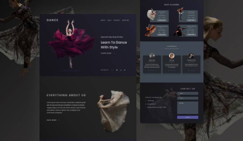 DANCE Figma Website Template