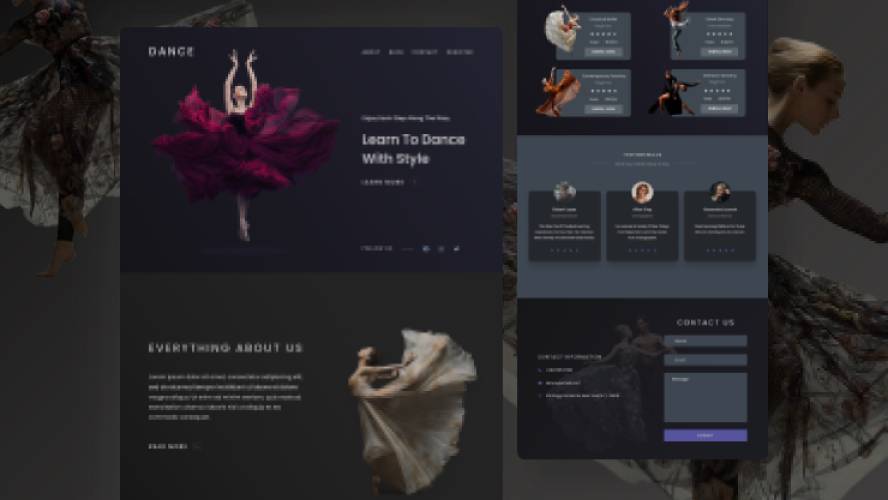 DANCE Figma Website Template