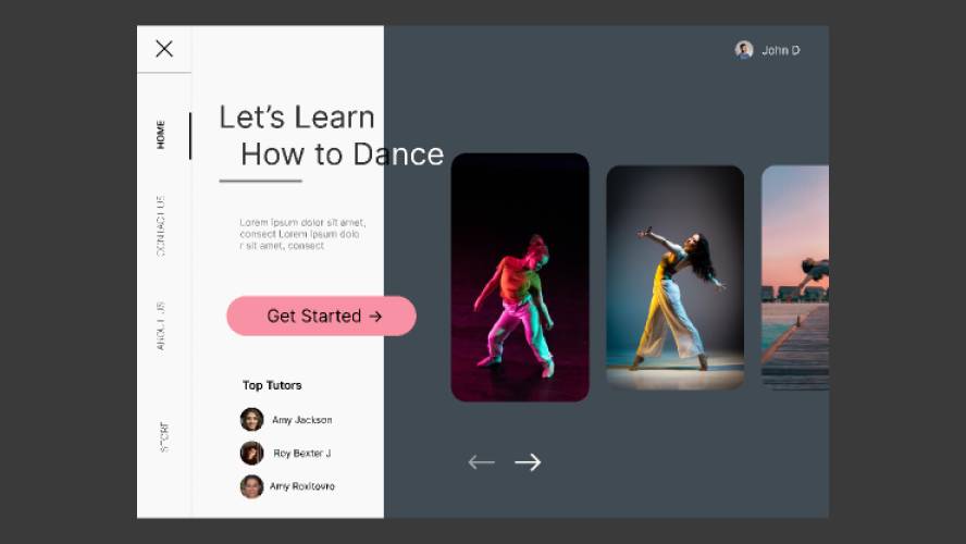 Dance Tutor Landing Page Figma Website Template