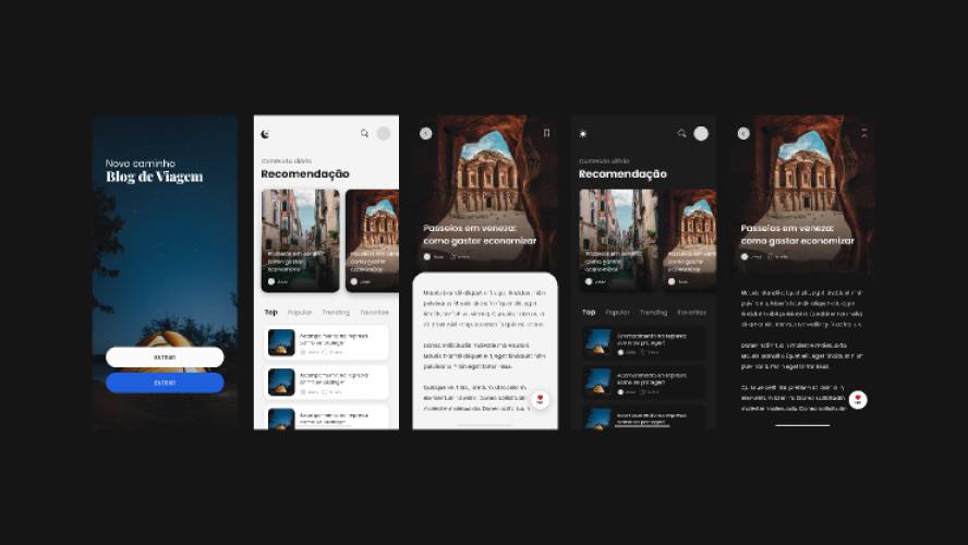 Dark Theme Blog Mobile Responsive Figma Template