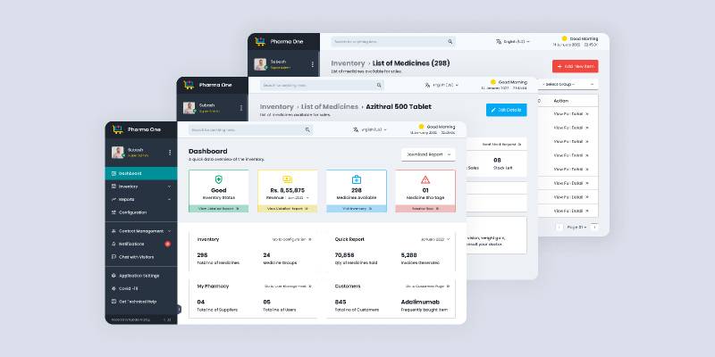 Dashboard - Pharmacy Management Figma Template