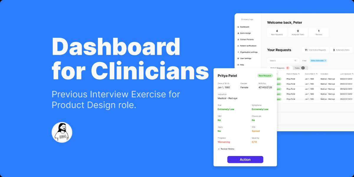 Dashboard for Clinicians Figma Template