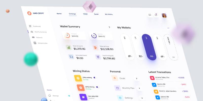 Dashboard UI for Crypto Currency Figma Template