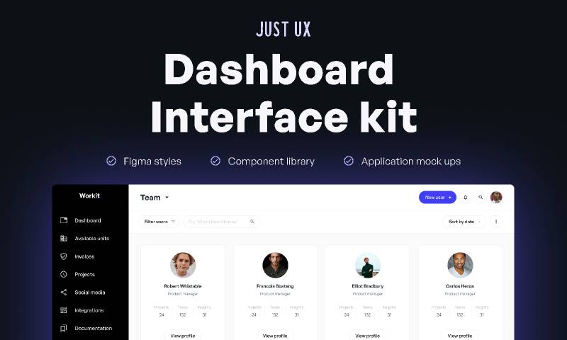 Dashboard UI Kit + Design System Figma Template