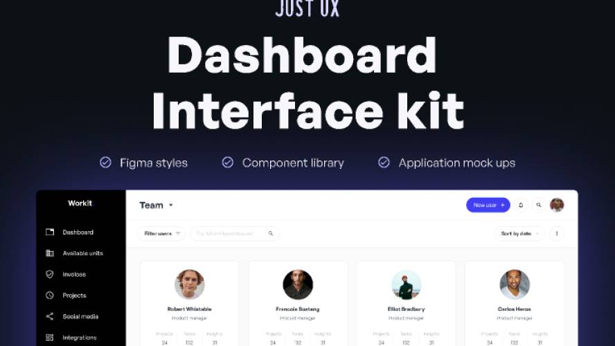 Dashboard UI Kit + Design System Figma Template