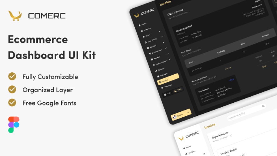 Dashboard UI Kit Figma Website Template