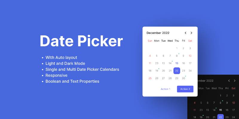 Date Picker and Calendar - Figma UI Kit