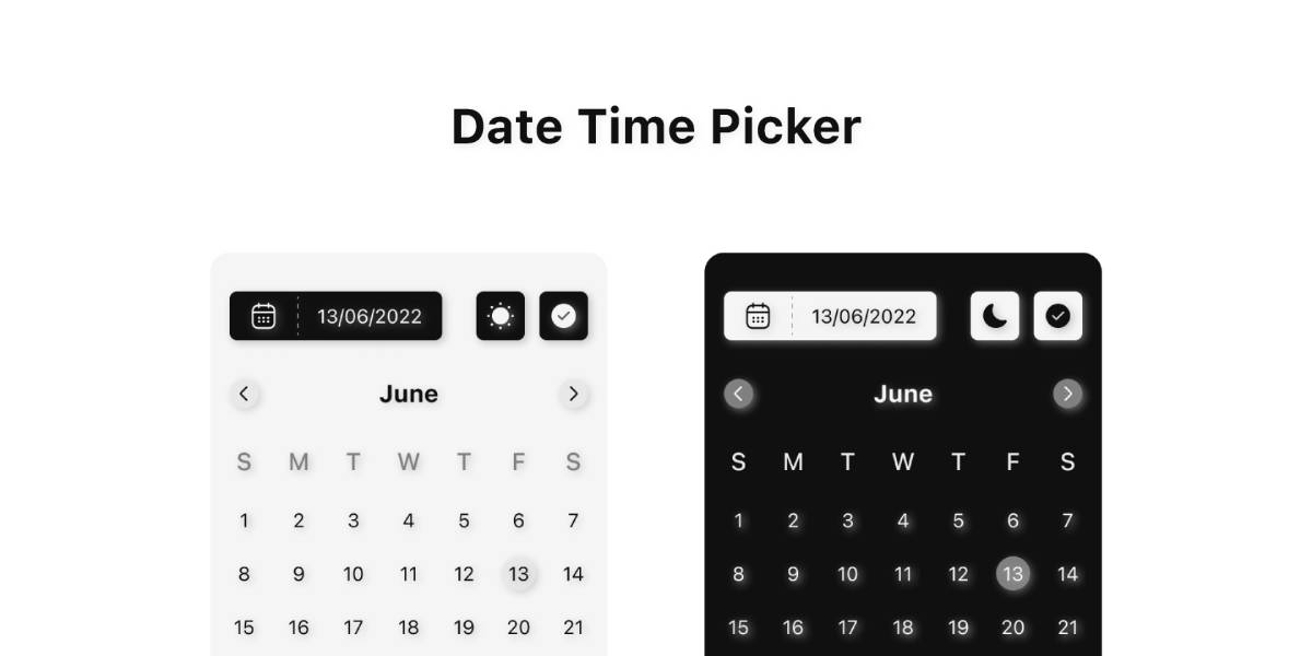 Date Time Picker Figma Ui Kit Template