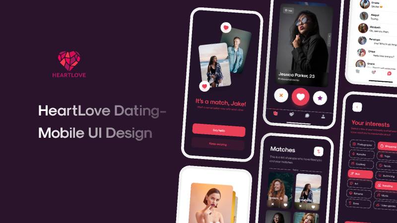 Dating app - Free Figma Mobile Template