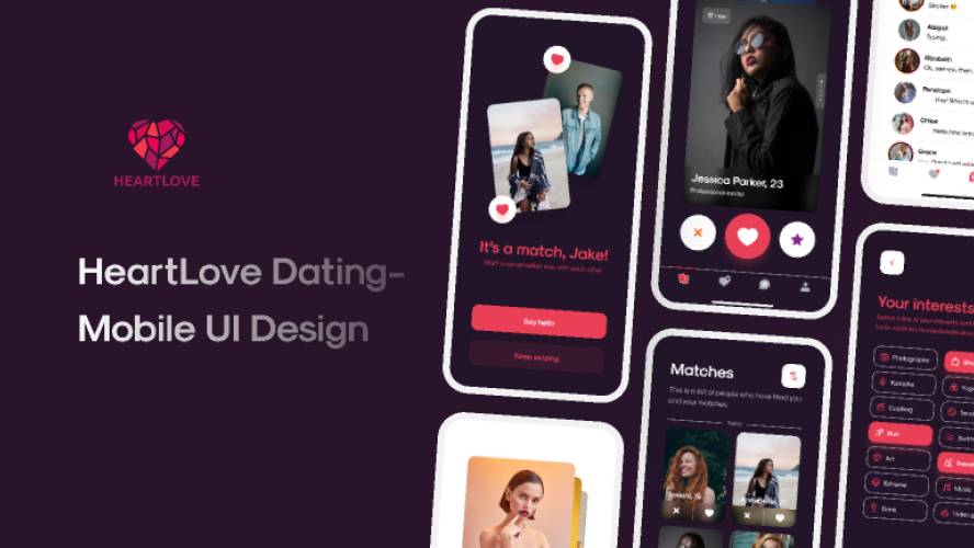Dating app - Free Figma Mobile Template