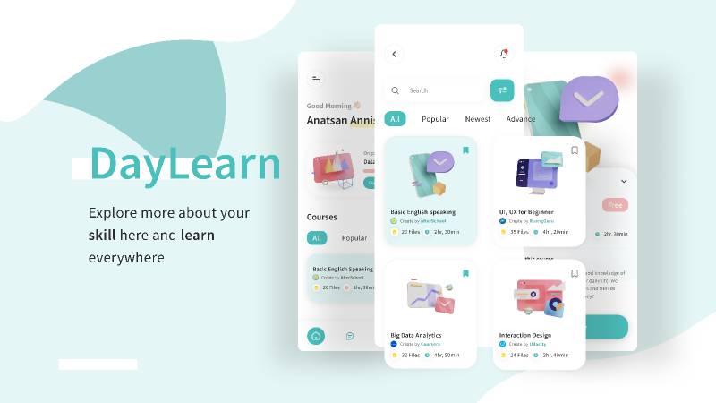 DayLearn Learning App Figma Template