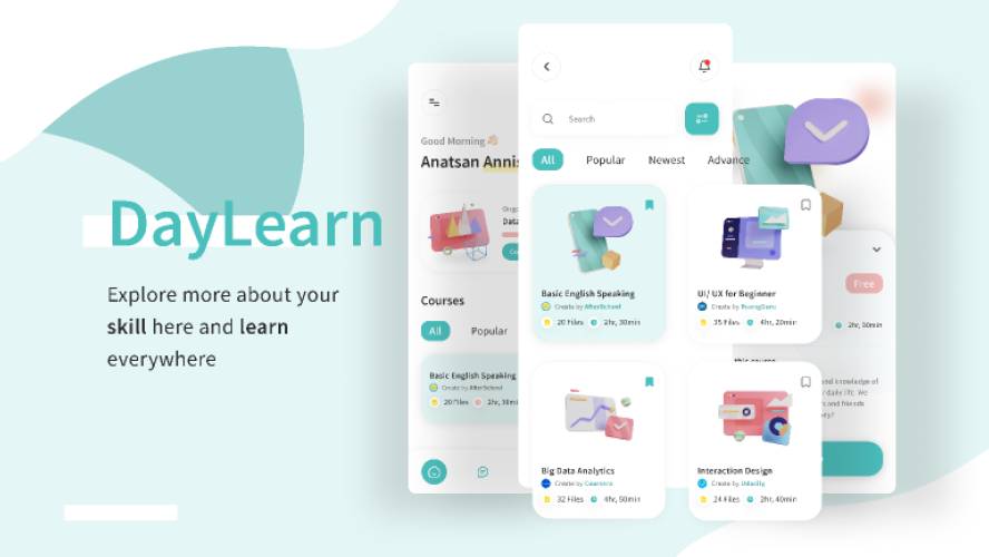 DayLearn Learning App Figma Template