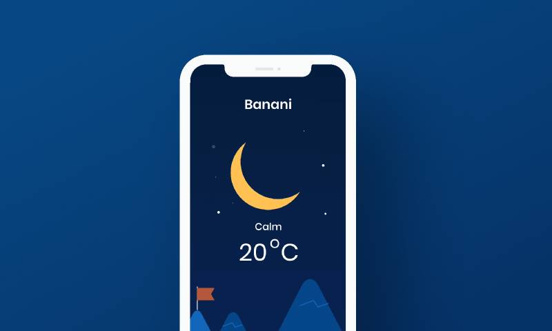 Day/Night Animation (Smart Animate) Figma Mobile Template