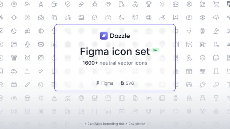Dazzle UI Icons Free (v1.0) Figma Template