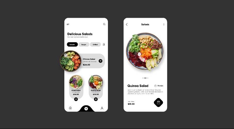 Delicious Salads App Figma Mobile Template