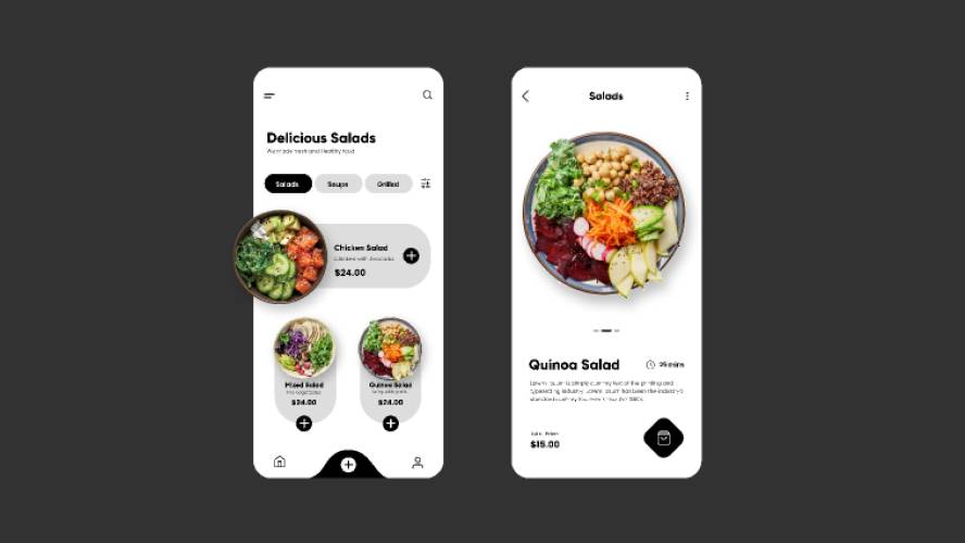 Delicious Salads App Figma Mobile Template