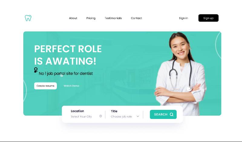 Dental Career Site - Figma Landing Page Template