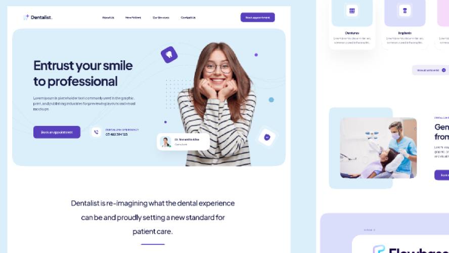 Dentist Figma Website Template