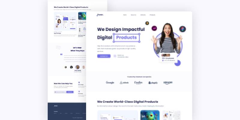 Design Agency Landing Page Figma Website Template