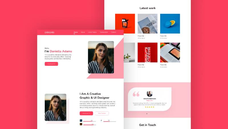 Design Portfolio Figma Website Template