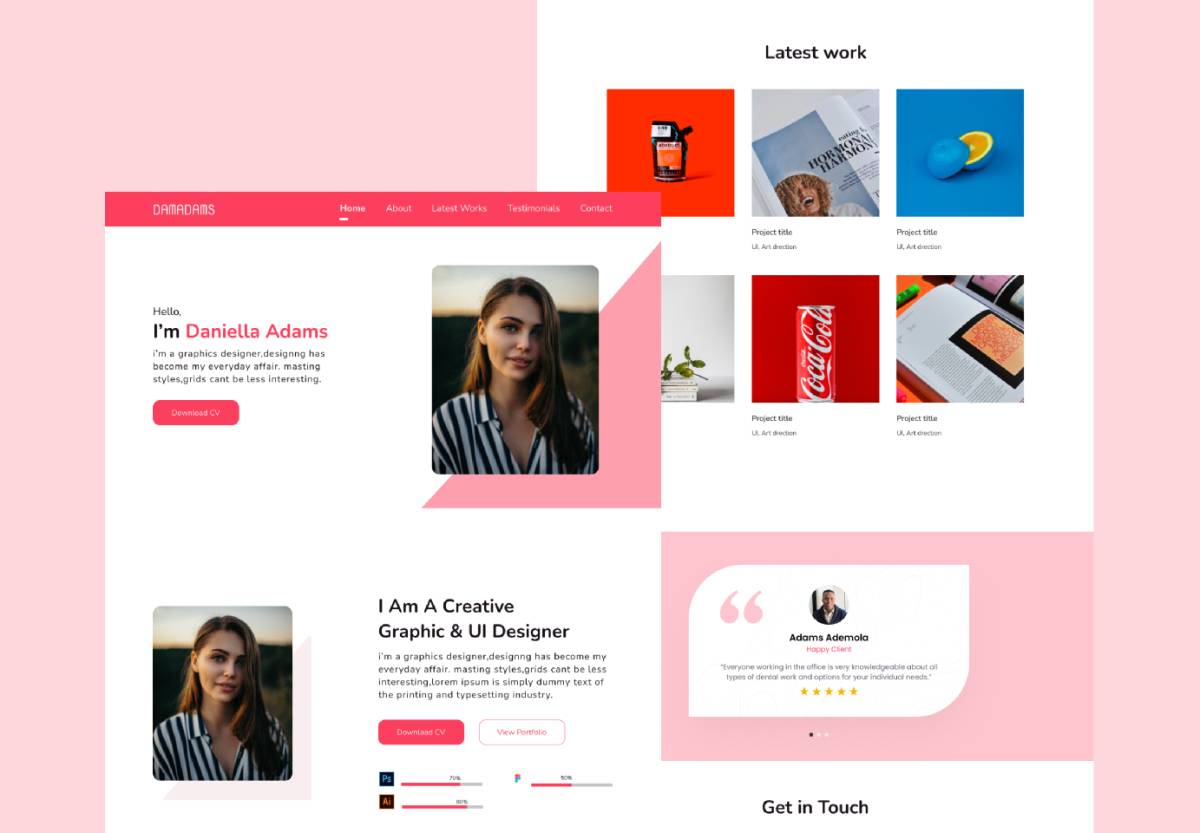 Design Portfolio Website Figma Template