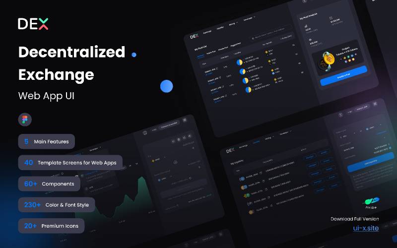 DEX - Decentralized Exchange Platform figma design