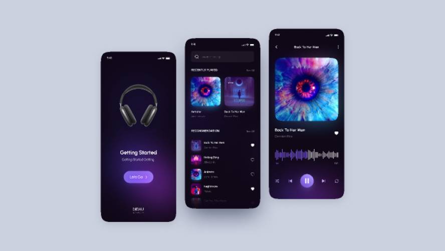 DIEMU Music Player Figma Mobile Template