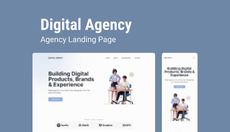 Digital Agency - Landing Page Figma Website Template