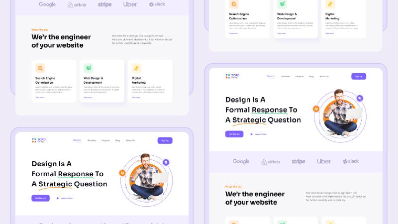 Digital Agency Landing Page Figma Website Template