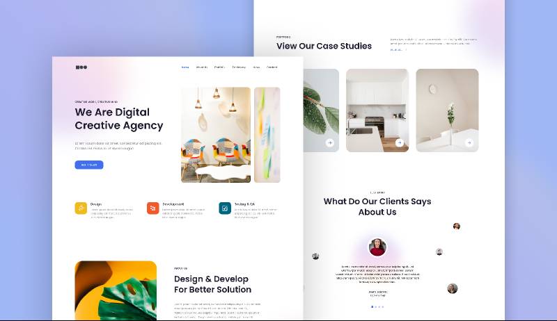 Digital Agency Website Template Figma Free Download