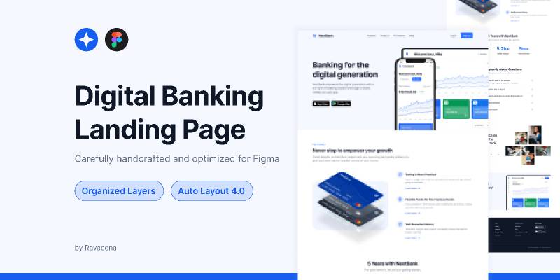 Digital Banking Figma Landing Page