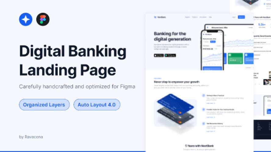 Digital Banking Figma Landing Page