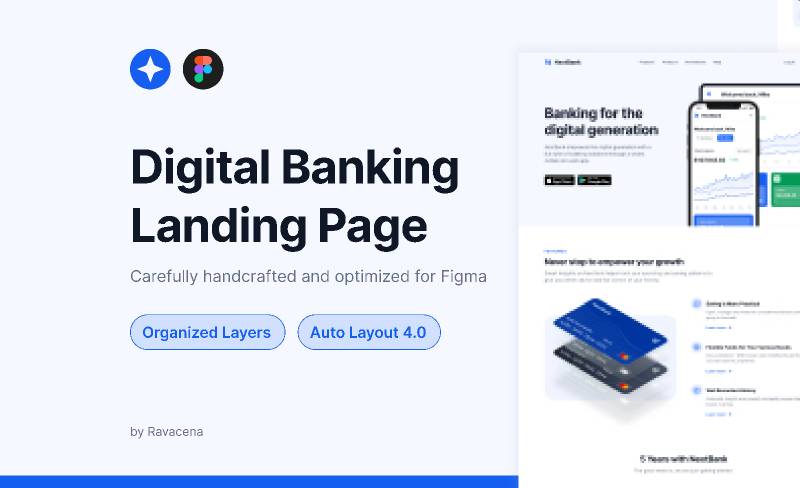 Digital Banking Figma Landing Page
