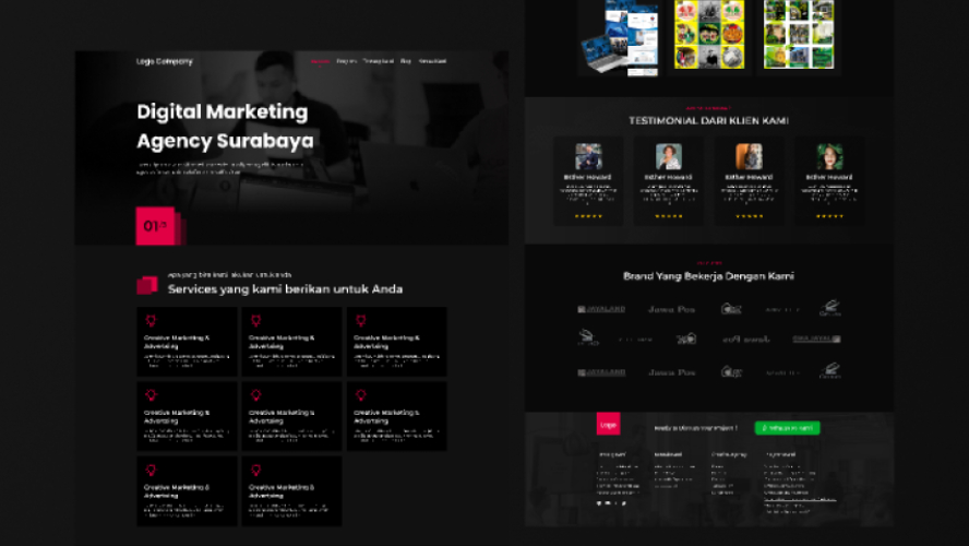 Digital Creative Agency Website Figma Free Template