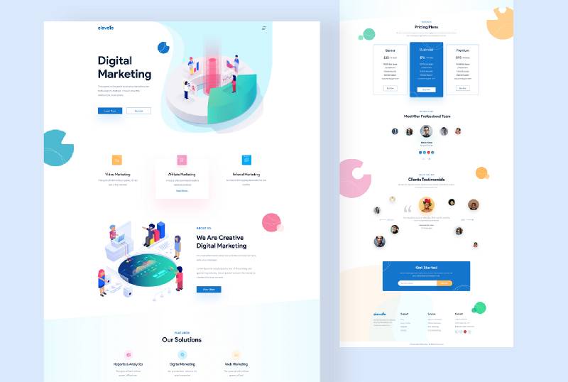 Digital Marketing Website Design UI UX kit Figma Template