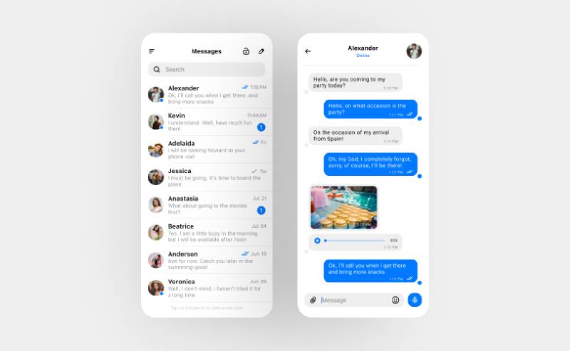 Direct Messaging Mobile Figma Template