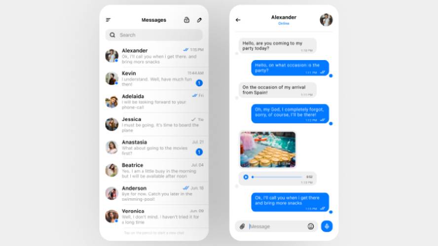 Direct Messaging Mobile Figma Template
