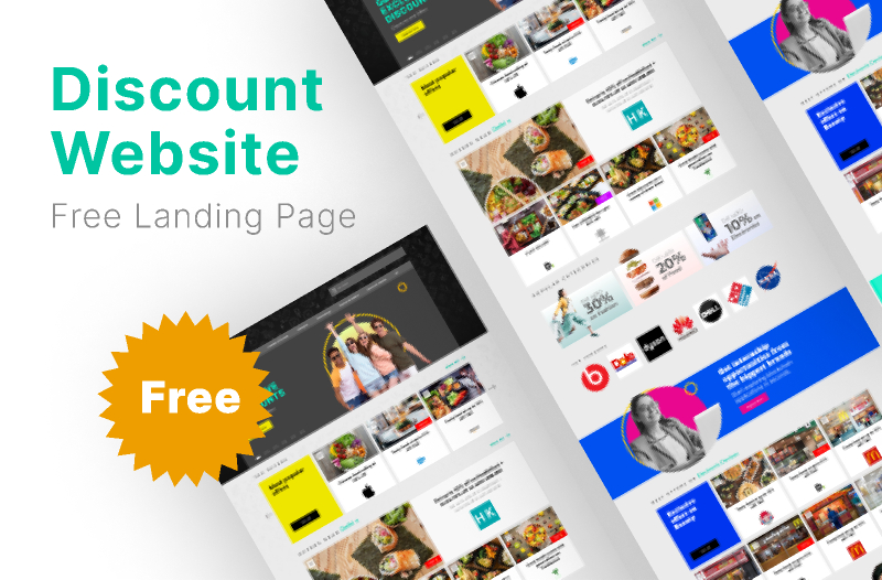 Discount Free Landing Page Template