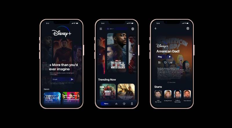 Disney Plus Mobile App Figma Template
