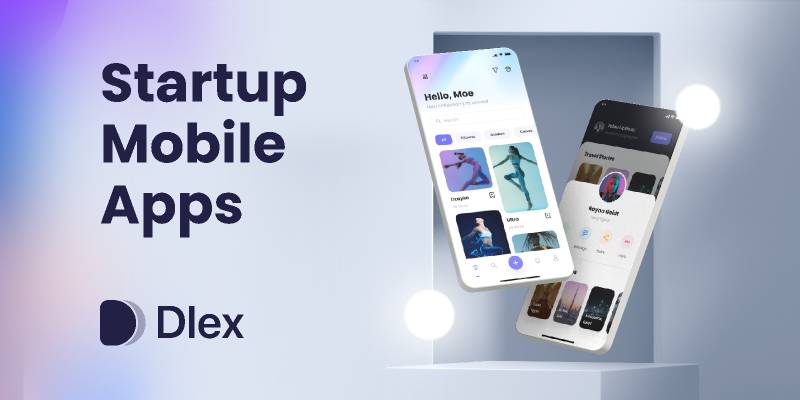 Dlex Startup mobile app Figma design free