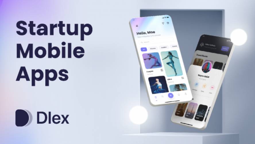 Dlex Startup mobile app Figma design free