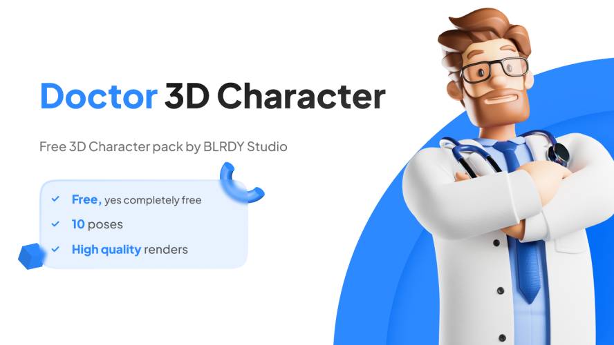 Doctor 3D Character Figma Template