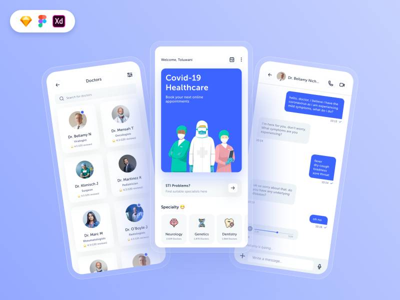 Doctor Appointments UI KIt figma