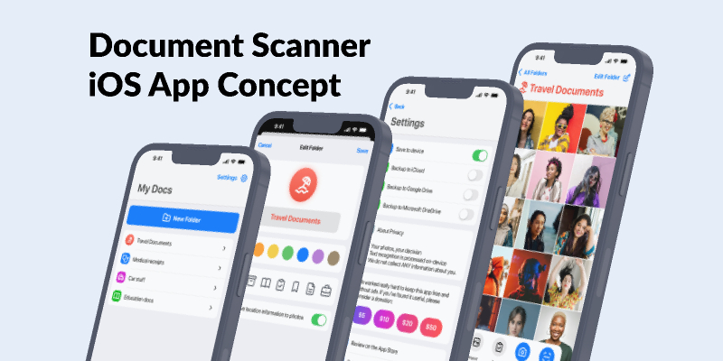 Document Scanning iOS App Concept Figma Mobile Template