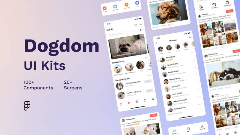 Dogdom UI kits Figma Free Resource