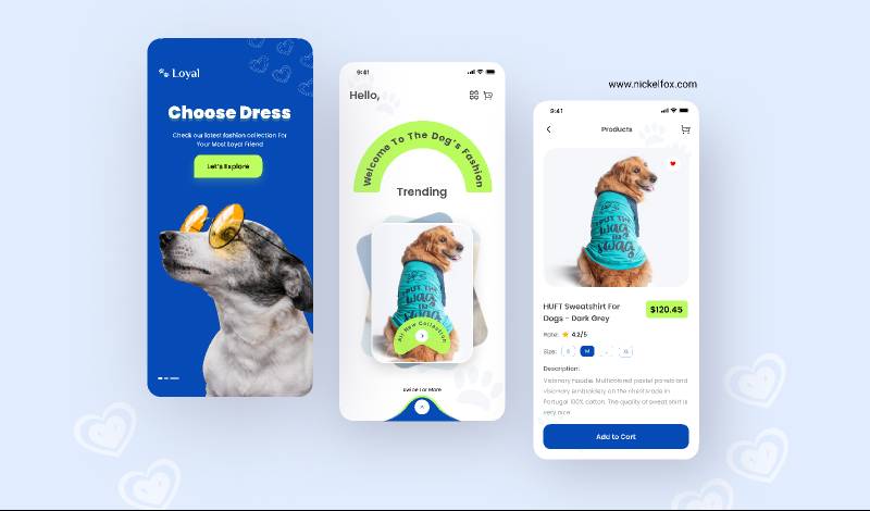 Dog's Shopping App Figma Mobile Template