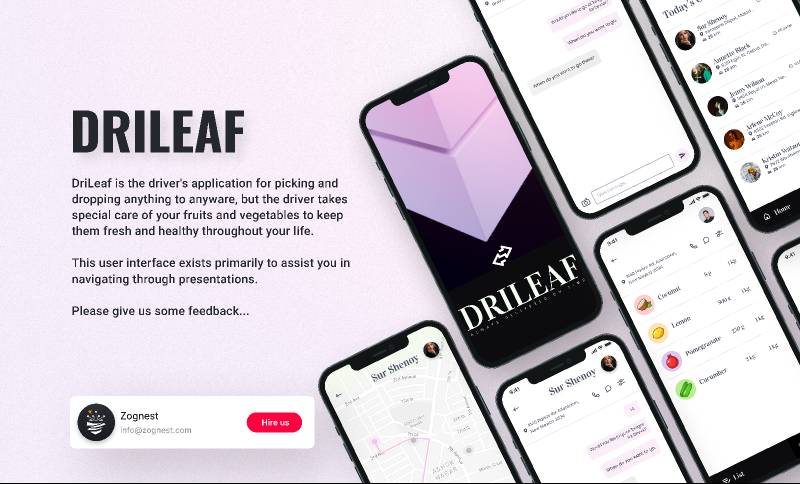 DriLeaf Driver App Figma Mobile Template