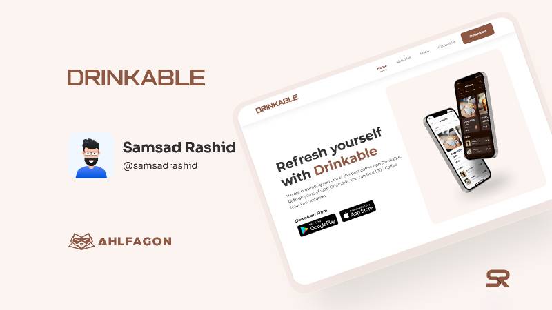 Drinkable Coffe Website Figma Template