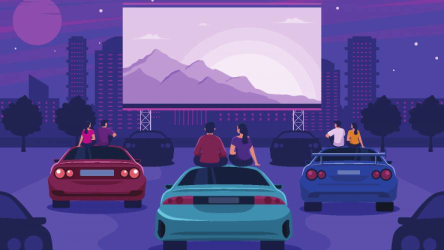 Drive-In Night Movie Theatres - mobile app figma